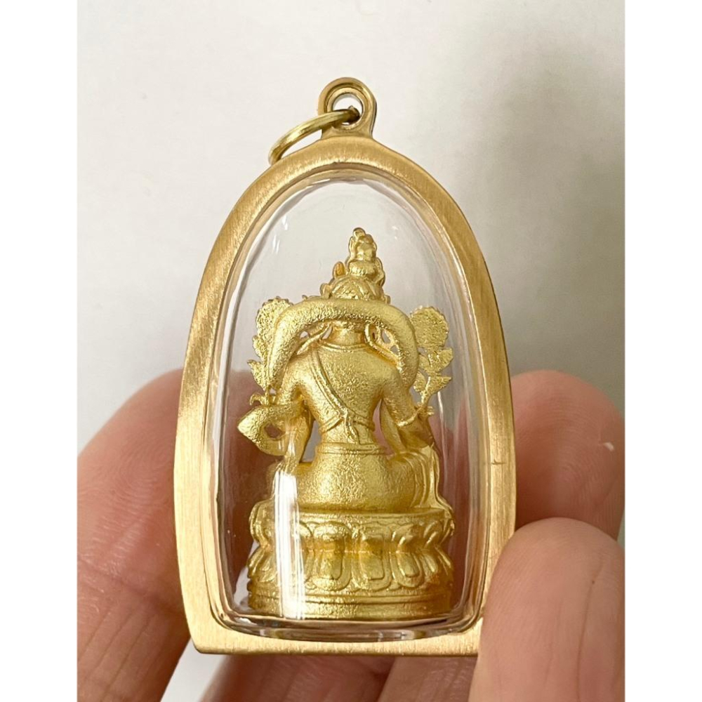 {幫友代售} 李緊派 靈赫宮 開光加持祈福 綠度母 掛件吊墜 精緻迷你小佛像-細節圖3