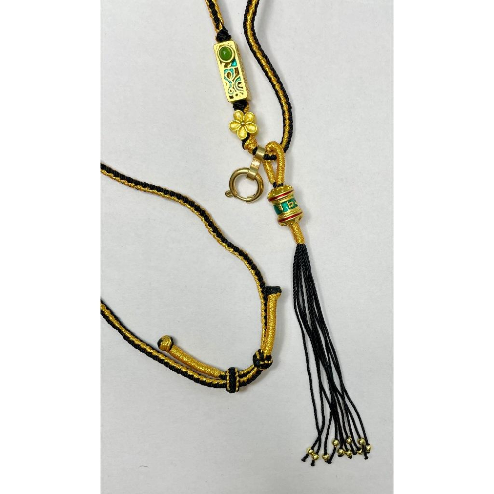 全新台灣現貨 藏式手編項鍊繩鎖骨吊墜繩 快拆扣 佛牌鏈 佛牌鍊-細節圖2