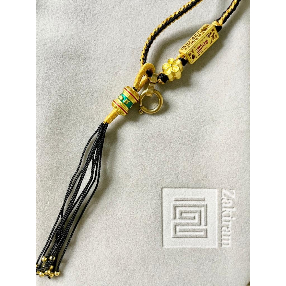 全新台灣現貨 藏式手編項鍊繩鎖骨吊墜繩 快拆扣 佛牌鏈 佛牌鍊-細節圖4