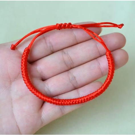 全新台灣現貨 五彩編織紅繩手繩 人緣手繩 紅線金剛結款-細節圖2