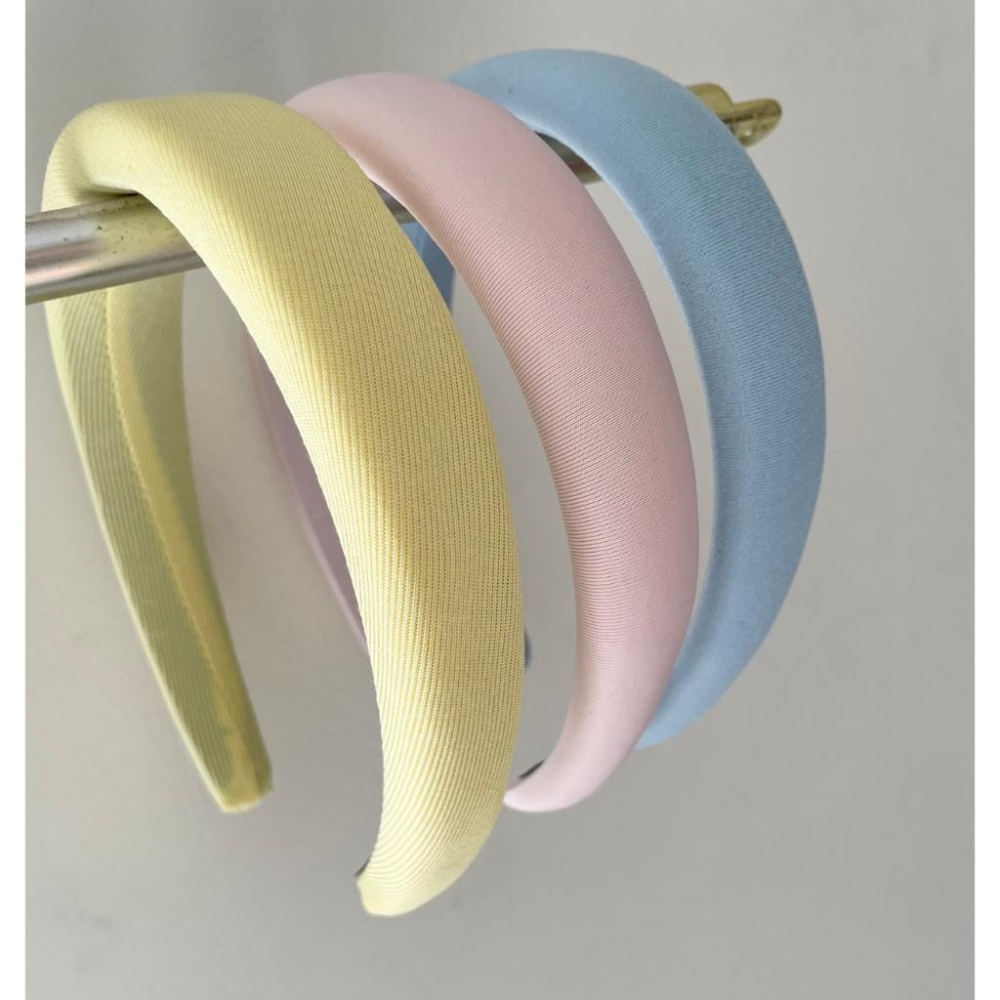 全新台灣現貨 彩色寬邊 奶油色 髮箍 髮圈 氣質髮飾-細節圖2