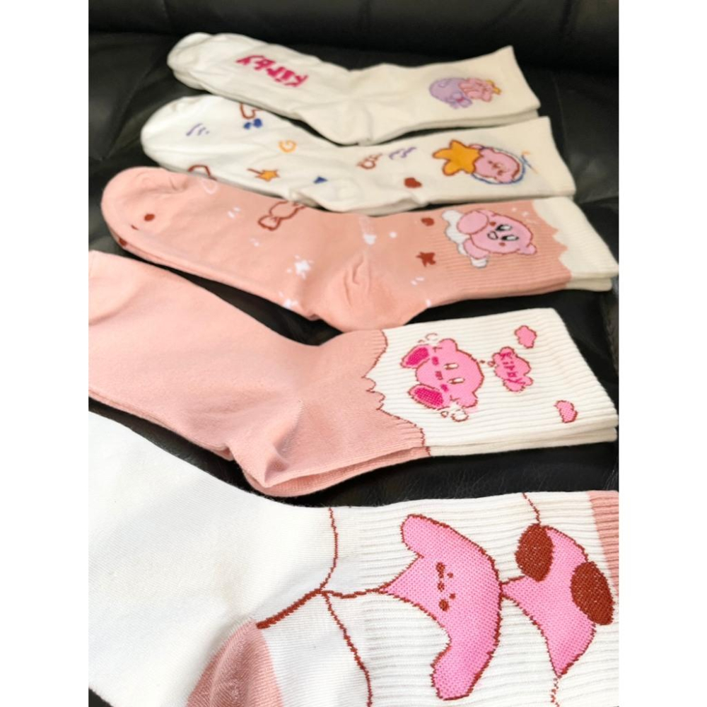 全新台灣現貨 粉嫩色系卡比 中筒襪-細節圖3