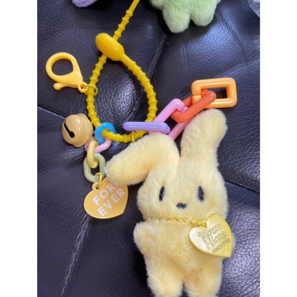 全新台灣現貨 軟絨毛兔子鑰匙圈 包包掛飾-細節圖3