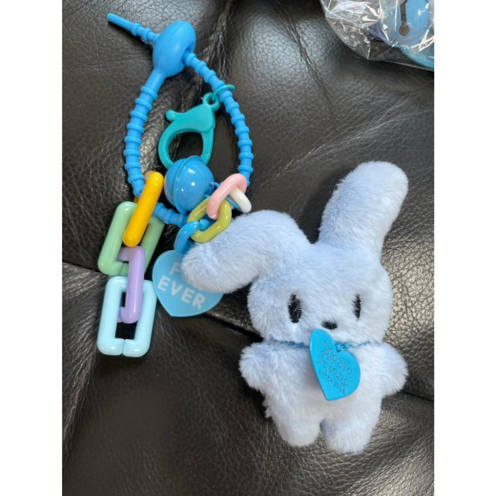 全新台灣現貨 軟絨毛兔子鑰匙圈 包包掛飾-細節圖5