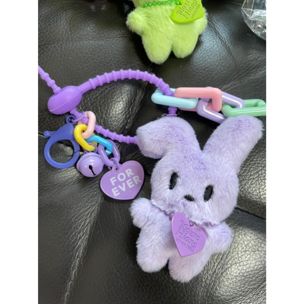 全新台灣現貨 軟絨毛兔子鑰匙圈 包包掛飾-細節圖6