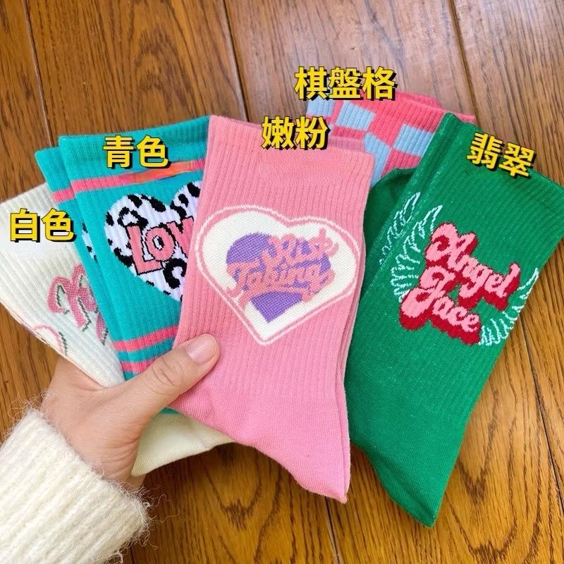 全新台灣現貨 美式復古 網紅街頭 高彩個性襪-細節圖5
