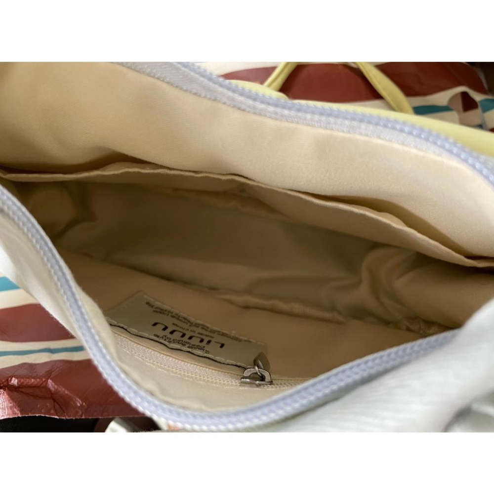 全新台灣現貨 夏天水藍色牛仔布蝴蝶结腋下包包 撞色小眾單肩斜挎包 微瑕-細節圖6