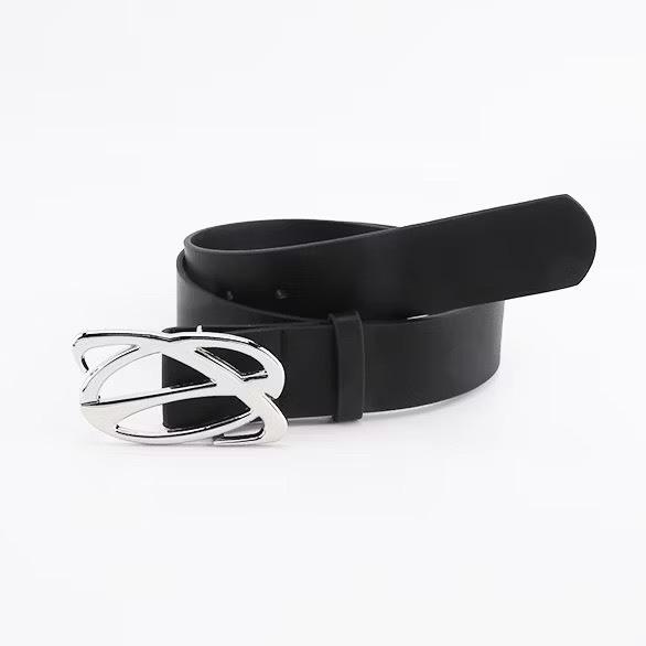 全新台灣現貨 腰帶(宇宙) 金屬設計感小眾 百搭黑色皮帶ins風潮-細節圖5