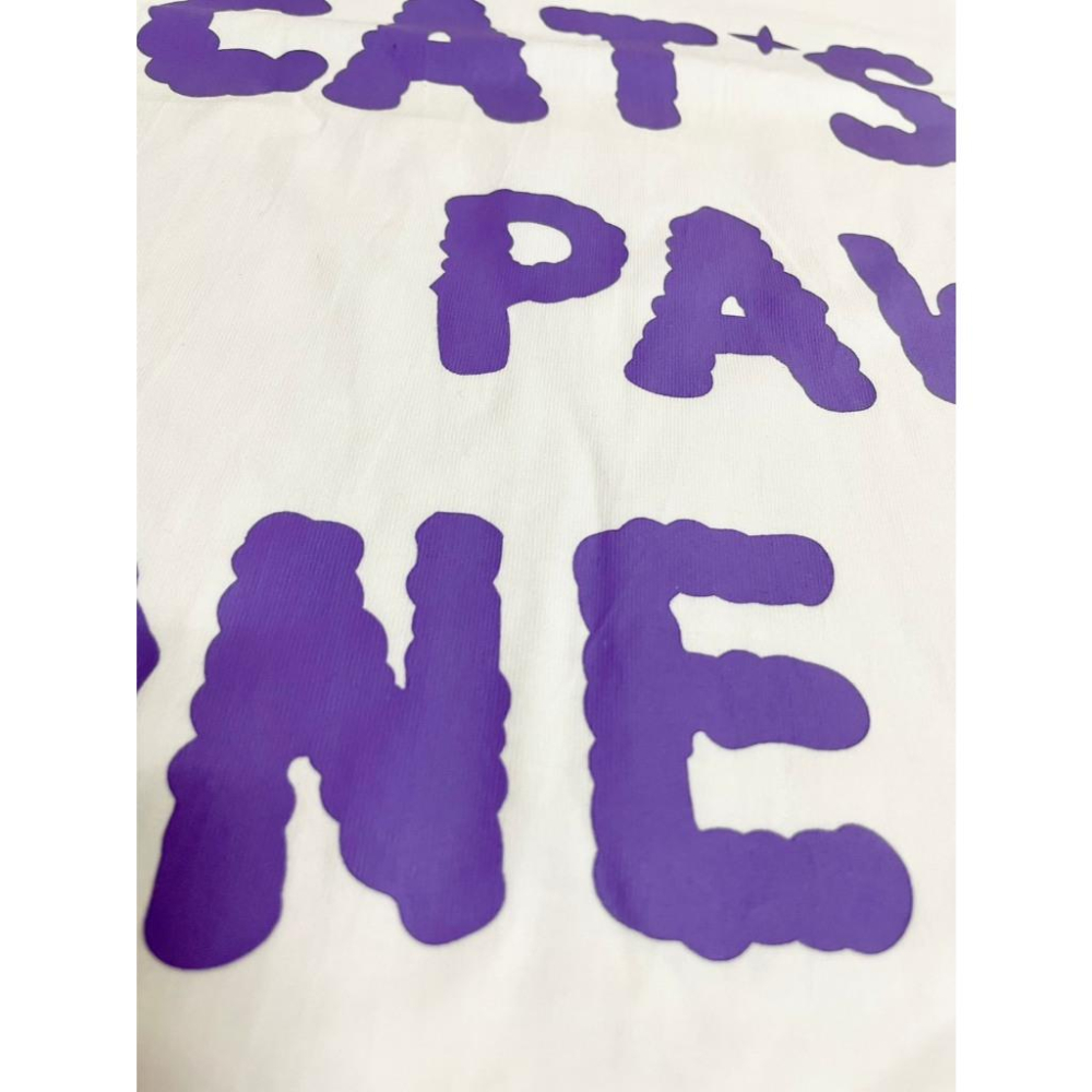 全新台灣現貨 大尺碼 休閒百搭創意貓爪印花 百搭男女純棉情侶短袖-細節圖5