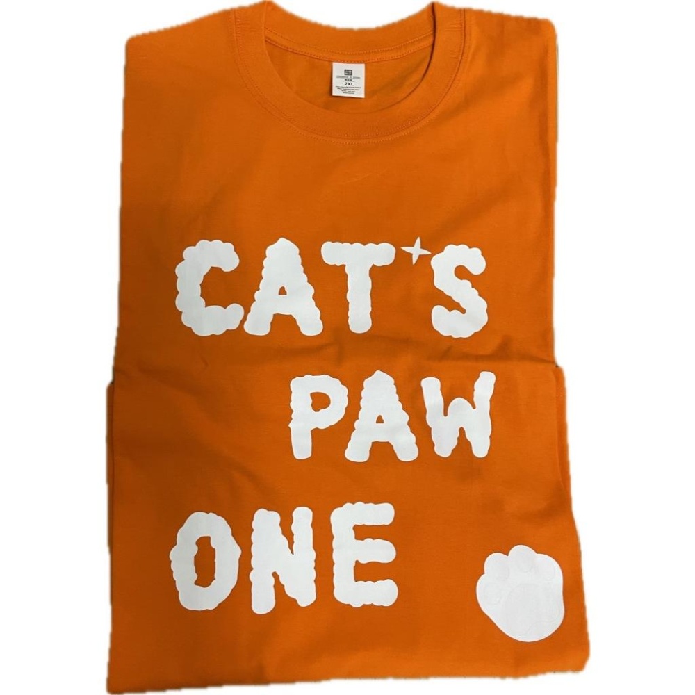 全新台灣現貨 大尺碼 休閒百搭創意貓爪印花 百搭男女純棉情侶短袖-細節圖6