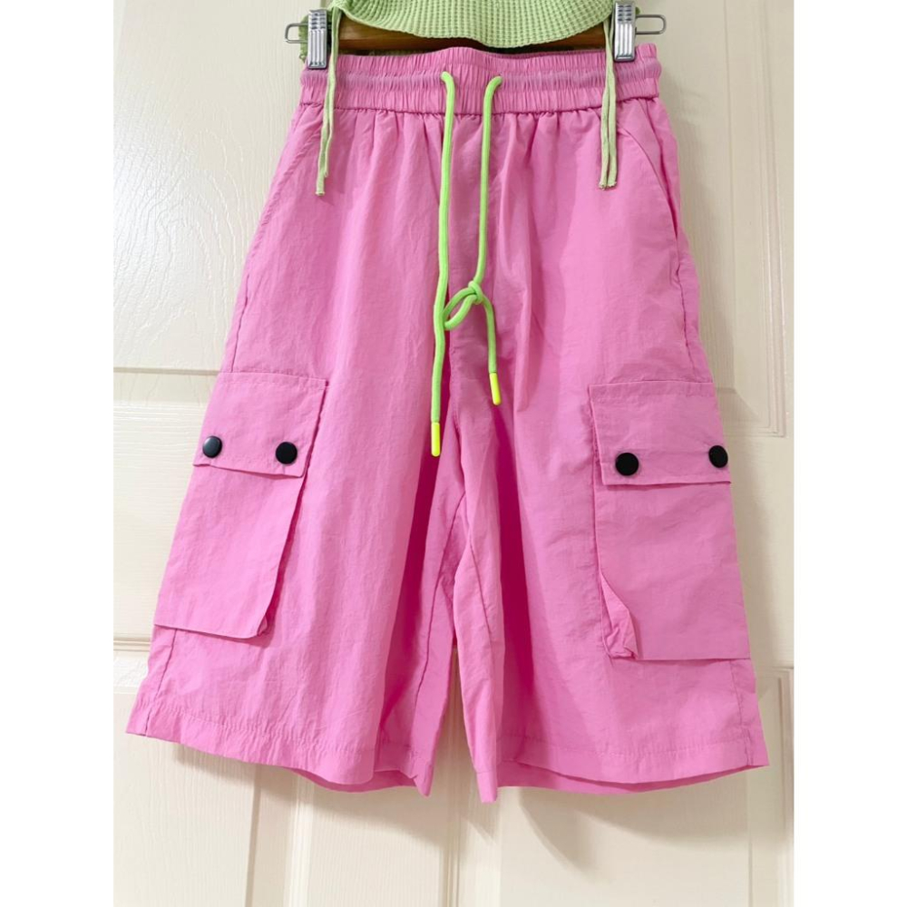 全新台灣現貨 多巴胺夏天甜美字母吊帶背心 速乾休閒五分褲-細節圖7