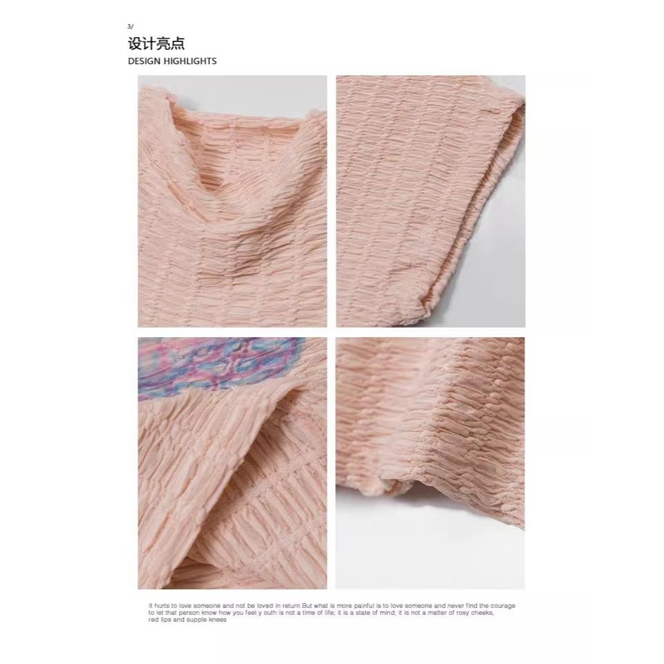 全新台灣現貨 辣妹多巴胺爵士舞蝴蝶塗鴉上衣 高領露腰-細節圖4