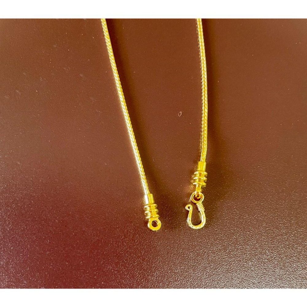 全新台灣現貨 不易退色高質感 金色 素鍊 佛牌鏈 佛牌鍊 60公分-細節圖3