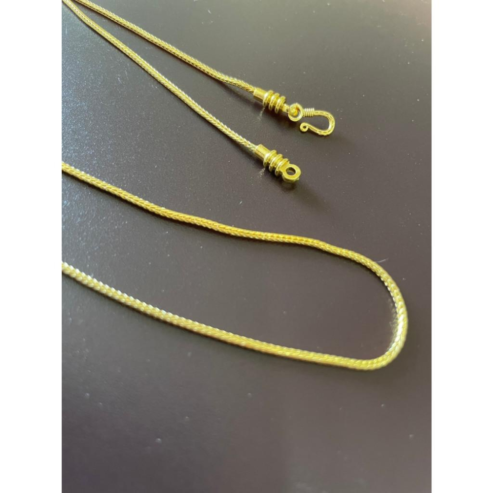 全新台灣現貨 不易退色高質感 金色 素鍊 佛牌鏈 佛牌鍊 60公分-細節圖4