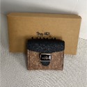 （momo shop）Coach 蔻馳 新款皮夾 中夾 女士牛皮翻蓋按釦長款錢包 時尚手拿包 多卡位錢夾 卡包-規格圖9