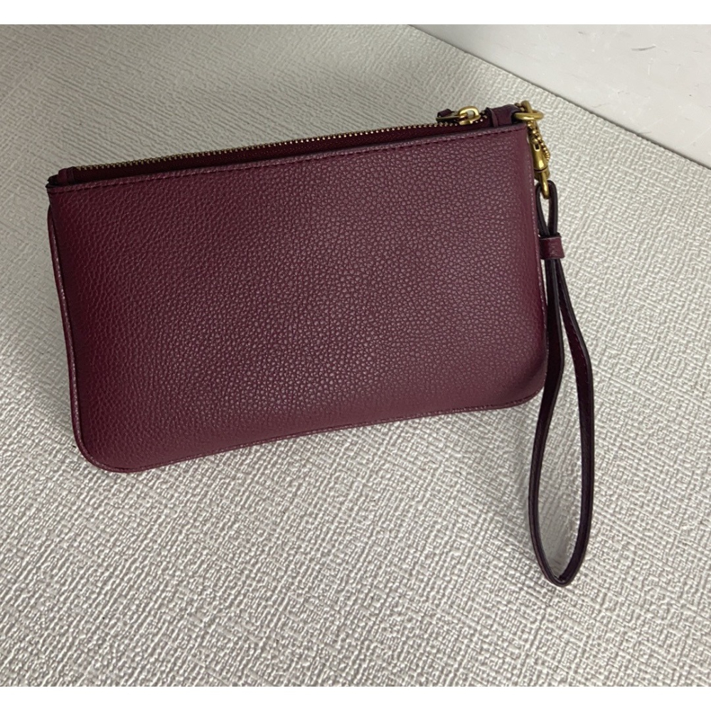 （momo shop）Coach 蔻馳 新款皮夾 中夾 女士牛皮翻蓋按釦長款錢包 時尚手拿包 多卡位錢夾 卡包-細節圖2