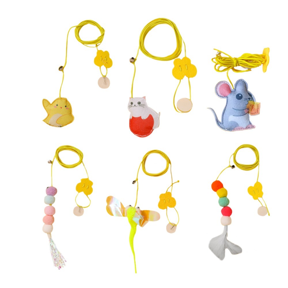 【秒發🔥自嗨逗貓棒】掛勾逗貓玩具 掛鉤垂吊式逗貓棒 自嗨逗貓棒 貓彈簧 貓咪自嗨解悶玩具 逗貓棒 貓玩具 鈴鐺球 掛門式-細節圖2