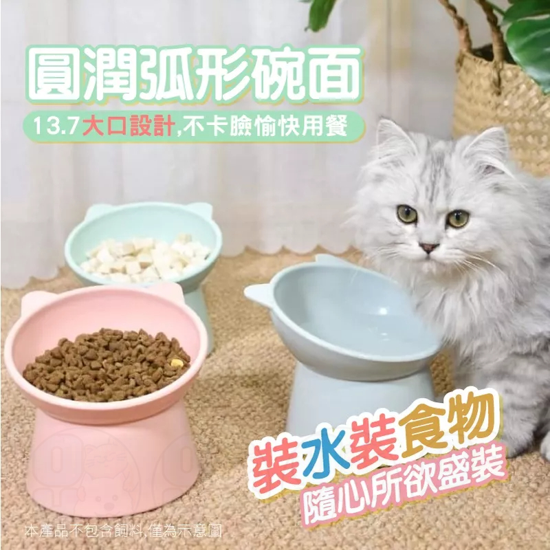 【秒發🔥免運】寵物高腳碗 寵物碗 架高碗 飼料碗 貓狗通用碗 貓咪碗 狗狗碗 貓碗 水碗 寵物碗 高腳碗 斜口止滑碗-細節圖7