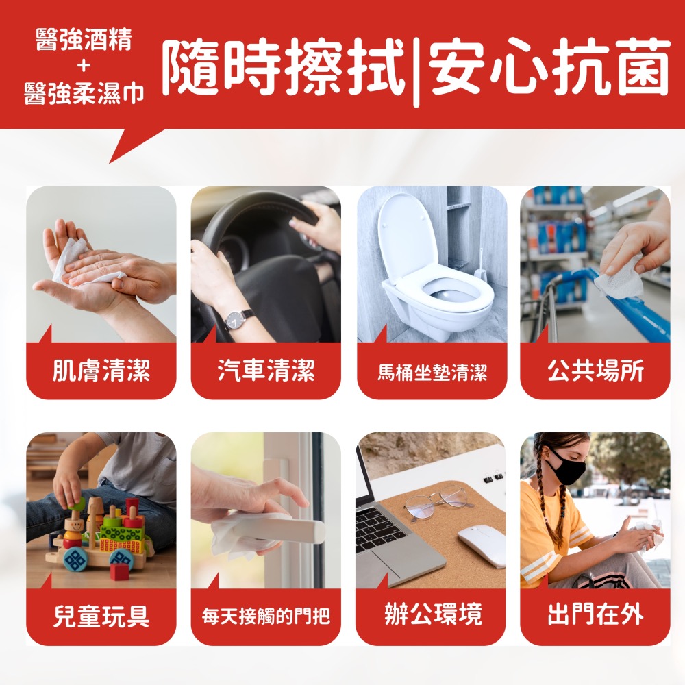 醫強 酒精布 純水柔濕巾 60抽 酒精擦 純水濕巾 溼紙巾 嬰兒濕巾 75%酒精濕巾 台灣製-細節圖5