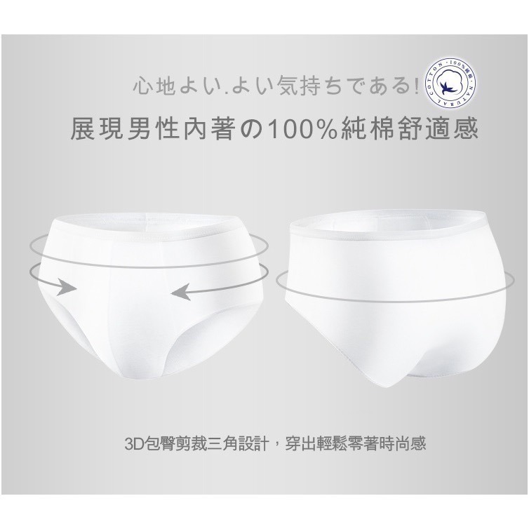 蓓比適 風神紳士 100%純棉透氣舒適 男性三角/四角 免洗內褲 舒適雙襠片 平口四角M-XXL-細節圖8