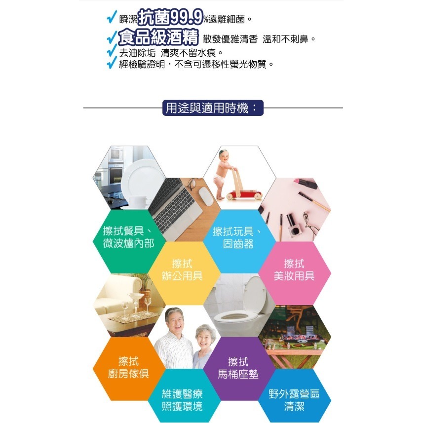 立得清 75%酒精擦 迷你濕巾 酒精濕巾 清潔抗菌 擦拭無水痕-食品級酒精 12抽x3入 70抽-細節圖3