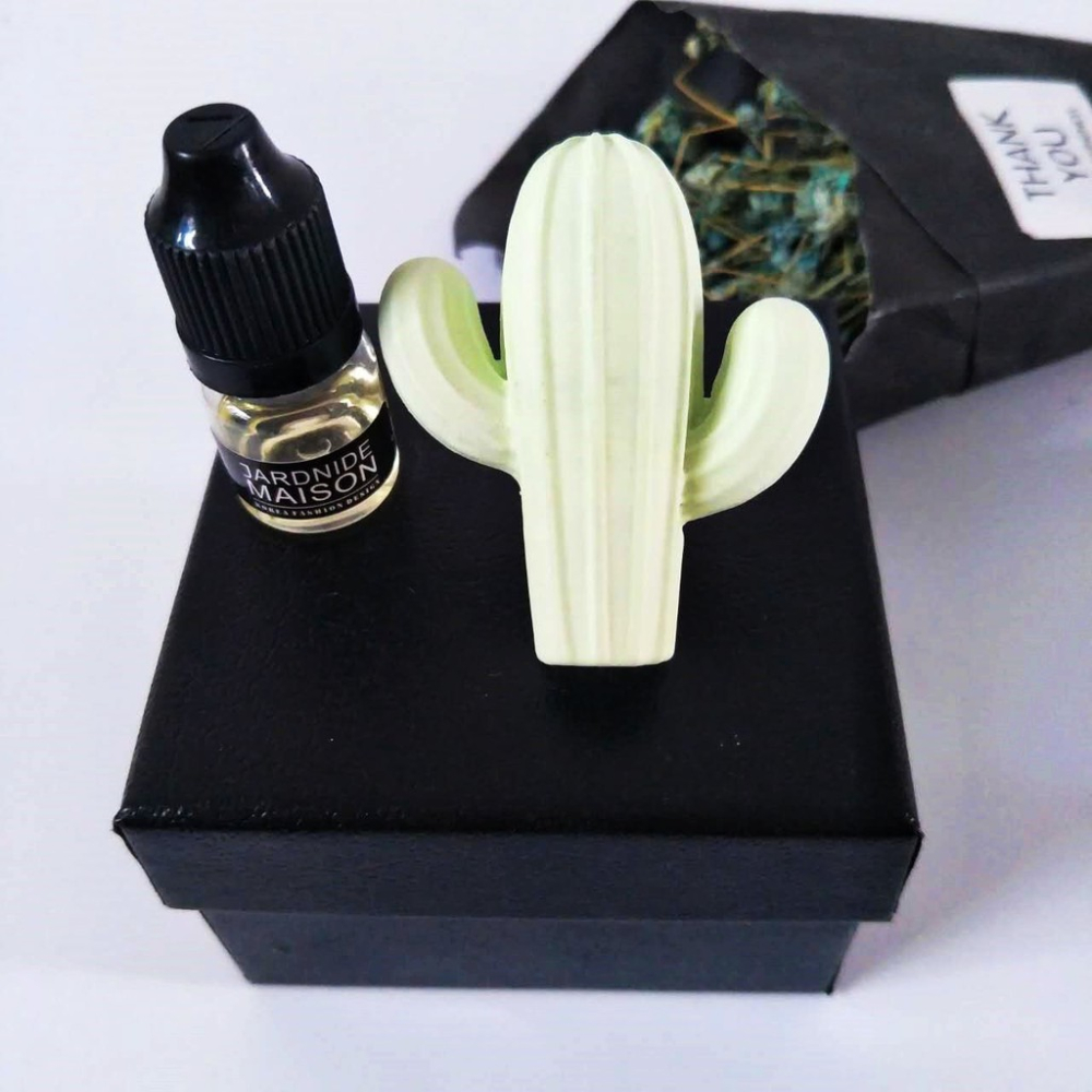 【台灣現貨 滿額免運】擴香石 香氛石 香氛磚 禮物 禮盒 婚禮小物 汽車風口夾 風口夾 仙人掌【KKS-29】-細節圖4