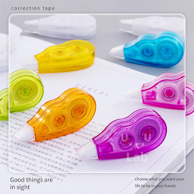 【新品上市 台灣現貨】修正帶 立可帶 迷你修正帶 文具 事務用品 透明 馬卡龍 可愛 簡約 彩虹 無印 小花-細節圖7