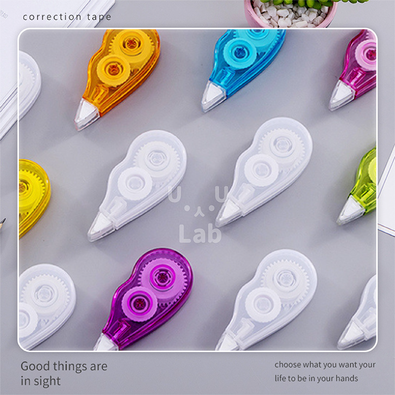 【新品上市 台灣現貨】修正帶 立可帶 迷你修正帶 文具 事務用品 透明 馬卡龍 可愛 簡約 彩虹 無印 小花-細節圖9
