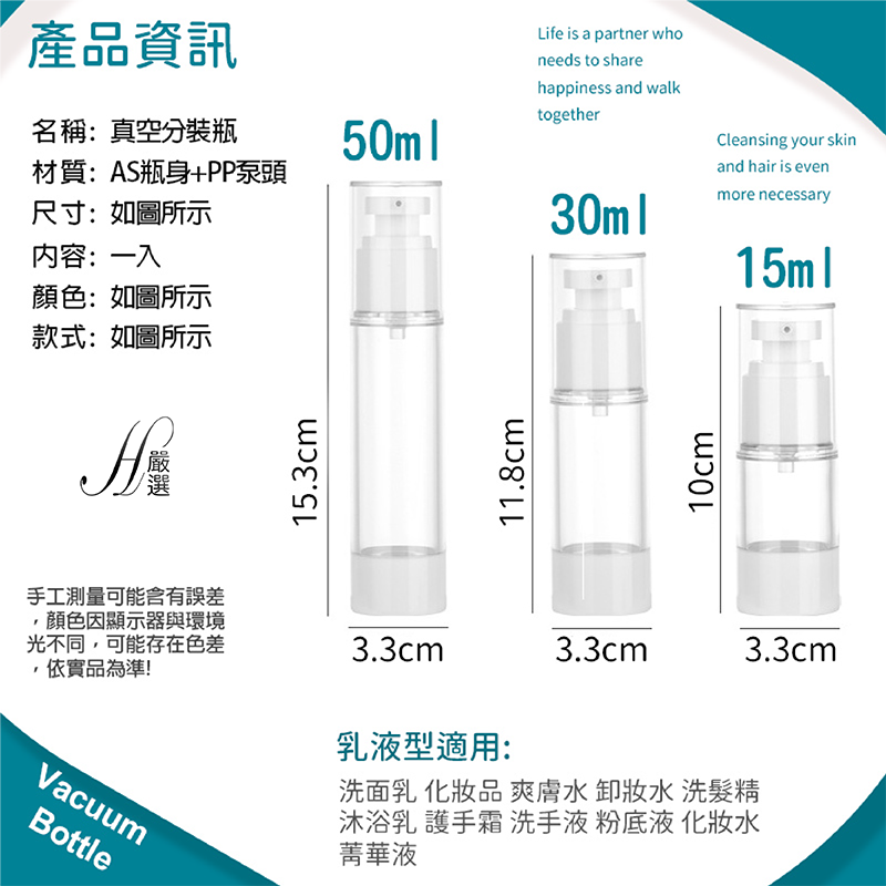 【新品上市 台灣現貨】真空分裝瓶 真空瓶 乳液瓶 分裝瓶 按壓瓶 分裝罐 旅行分裝瓶 乳液分裝瓶 化妝品收納 旅行 透明-細節圖5