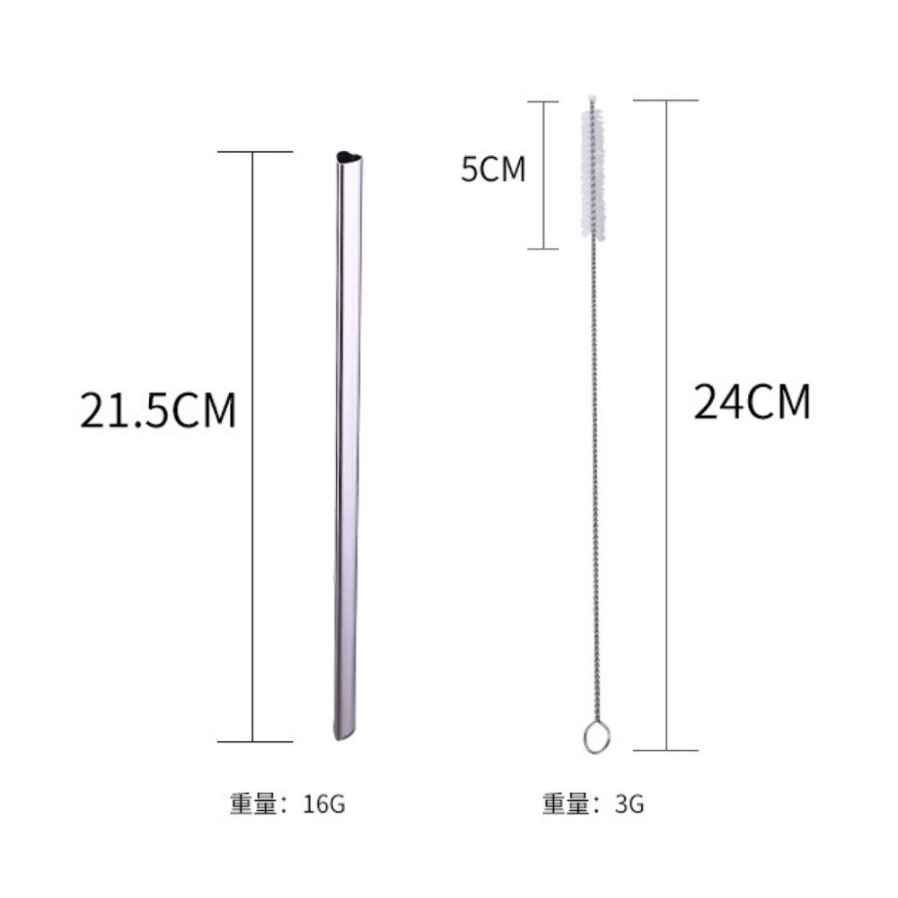 【H嚴選】不鏽鋼吸管 不銹鋼吸管 愛心吸管 環保吸管 冰霸杯吸管 吸管套 鐵吸管 環保吸管組 細吸管 吸管刷-細節圖9