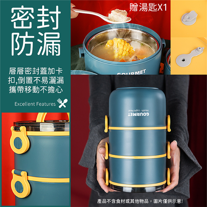 【新品上架】保溫便當盒 便當盒 餐盒 多層便當盒 加熱便當盒 三層便當盒 保溫便當 雙層便當盒 微波便當盒 保溫餐盒-細節圖4