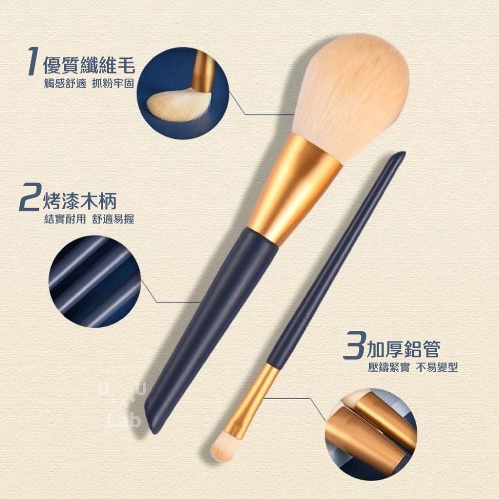 【H嚴選】葡萄 刷具組 刷具 化妝刷 眼影刷 彩裝 粉底蜜粉腮紅刷 化裝桶 化妝刷具組 刷子化妝刷具 粉餅刷-細節圖2