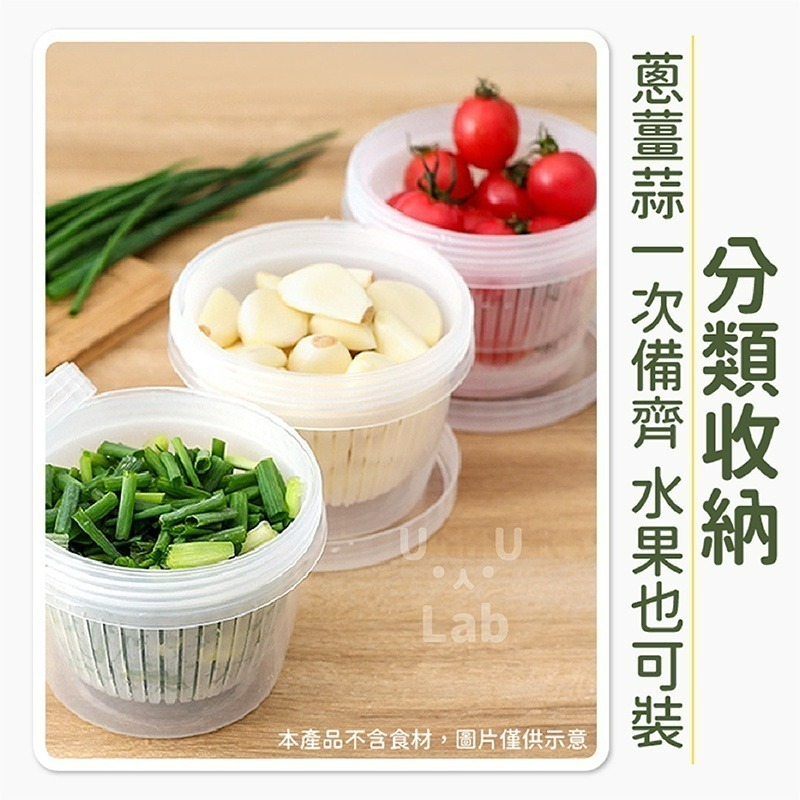 【新品上市 台灣現貨】蔥花保鮮盒 瀝水盒 瀝水保鮮盒 冰箱收納盒 水果盒 收納盒 保鮮盒 冰箱保鮮盒 水果保鮮盒 食物盒-細節圖4