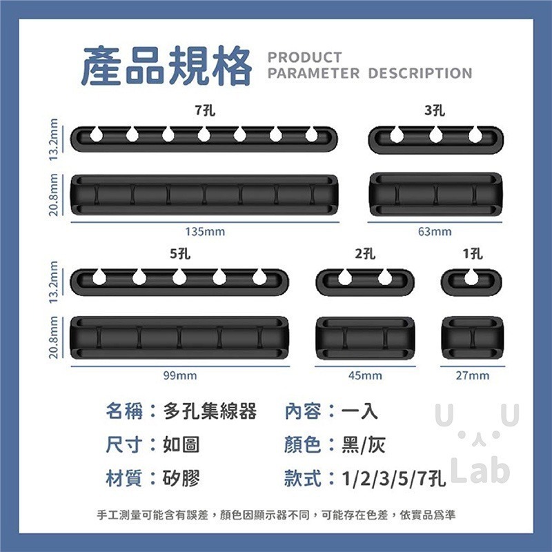 【新品上市 台灣現貨】集線器 整線器 理線器 固線器 電線收納 充電線收納 電線固定器 線材收納 數據線收納 多孔集線器-細節圖5