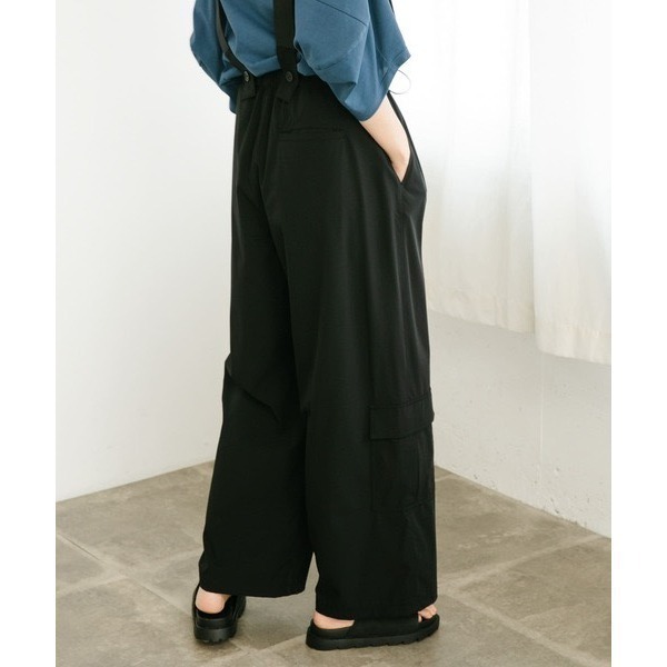 單件免運 🐈 快來帶走我的二手衣 🇯🇵 🐈 日本正品 KBF 2WAY工裝口袋吊帶褲 黑色 二手日牌 古著-細節圖8