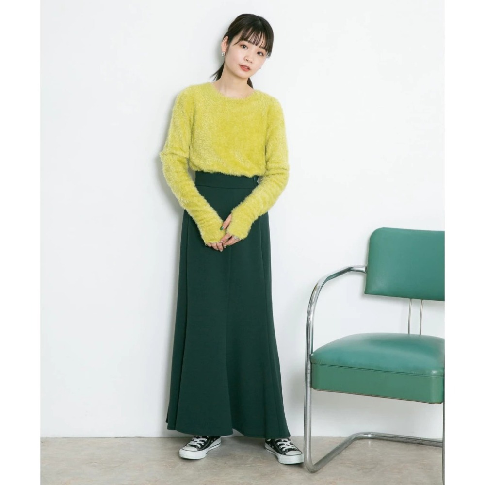 免運費 🐈 快來帶走我的二手衣 🐈 日本正品 KBF 超顯瘦魚尾裙 深藏青色 Peachi 推薦 春春 二手日牌-細節圖6