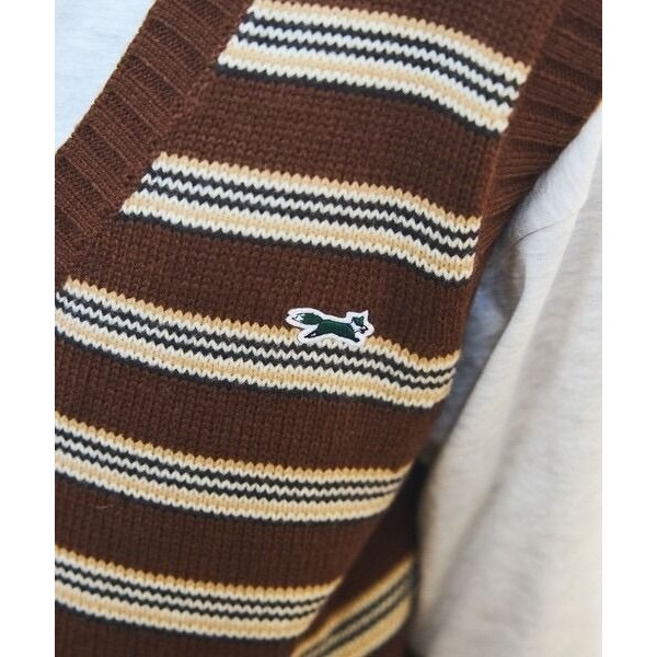 🐈快來帶走我的二手衣 日本正品 TOWN CRAFT × FREAK’S STORE 聯名 小狐狸V領針織背心 咖啡-細節圖4