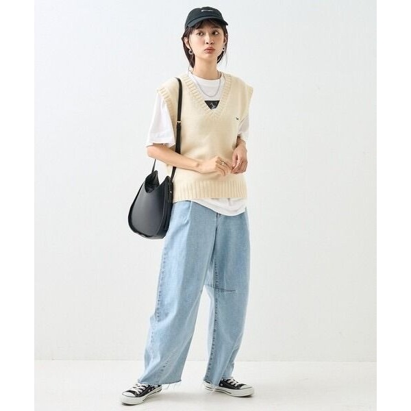 🐈快來帶走我的二手衣 日本正品 TOWN CRAFT × FREAK’S STORE 聯名 小狐狸V領針織背心 咖啡-細節圖8