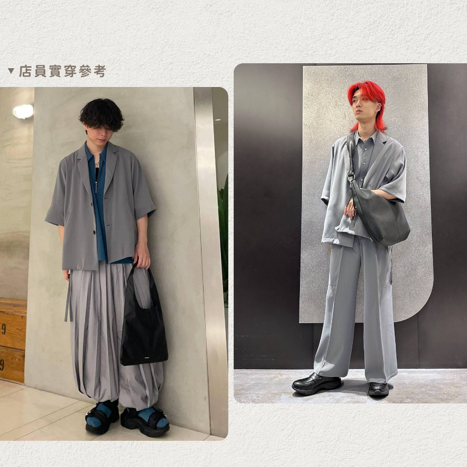 🐈快來帶走我的二手衣🐈 日本正品 HARE 《定番設計TOROMI系列》高級光澤感下襬綁帶短袖西裝外套 灰色 日牌-細節圖2