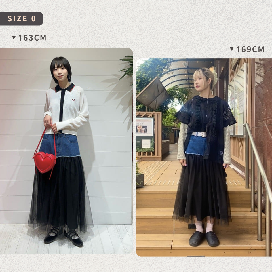 🐈 快來帶走我的二手衣 🇯🇵 🐈 日本正品 Ray BEAMS 單寧拼接透紗長裙 灰色 SIZE 0 二手日牌-細節圖3