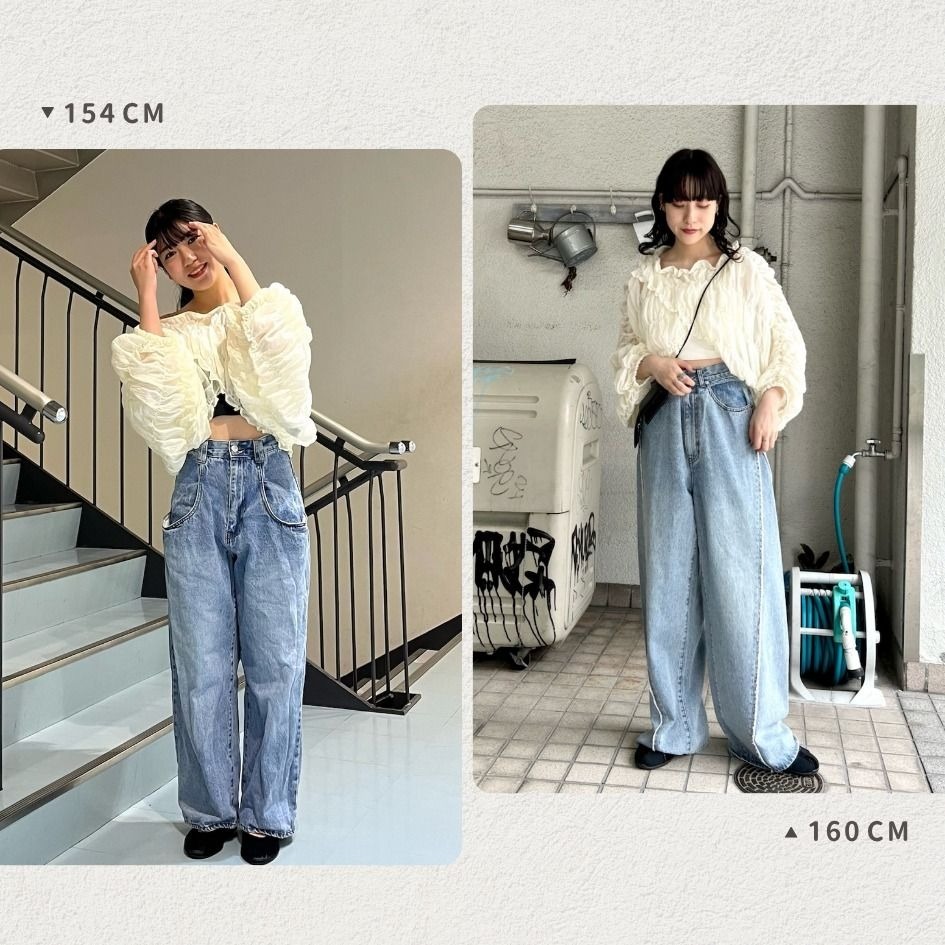 🐈 快來帶走我的二手衣 🇯🇵🐈日本正品 KBF 多WAY褶皺造型襯衫 米白色 長袖罩衫 日牌-細節圖3