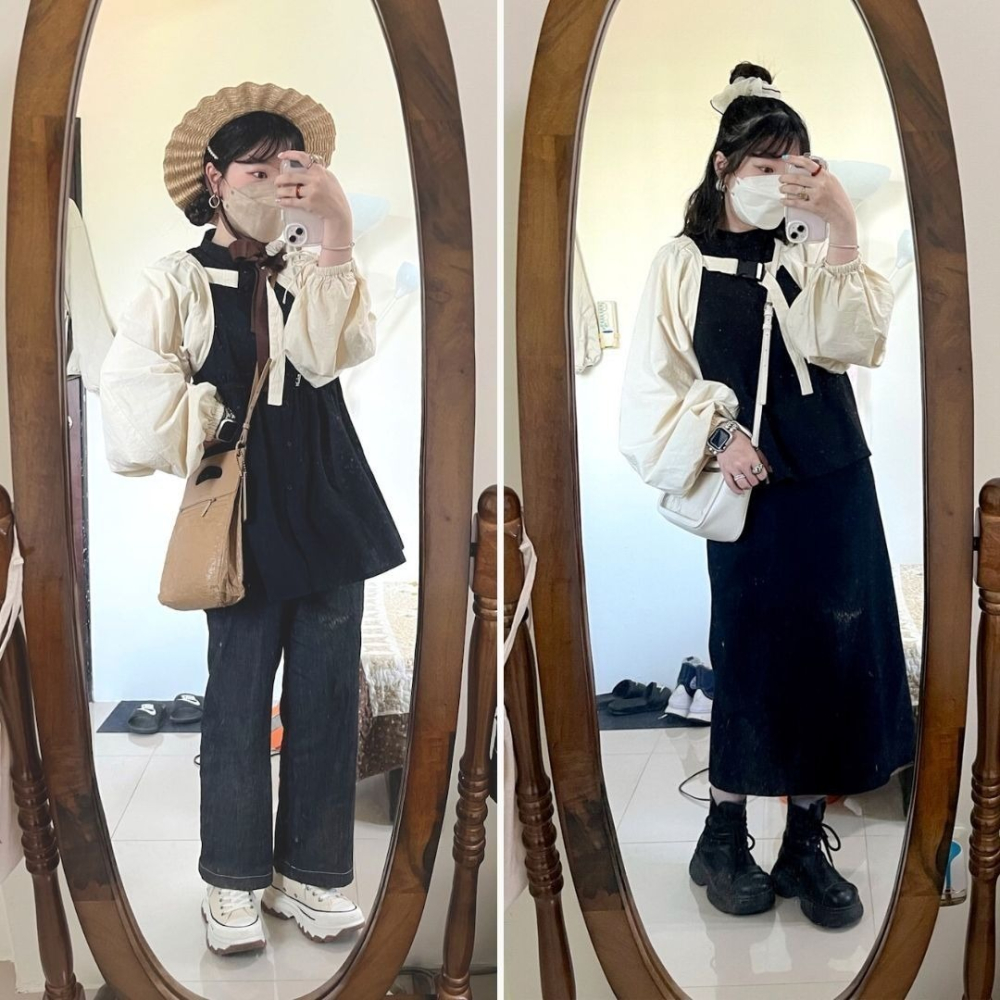 🐈 快來帶走我的二手衣 🇯🇵 🐈 日本正品 Kastane 人氣款！短版釦帶披肩上衣 米白色 袖套罩衫 二手日牌-細節圖4