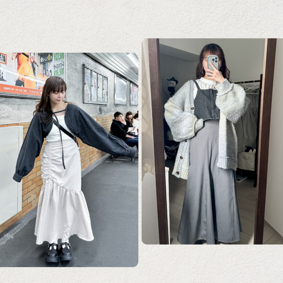 🐈 快來帶走我的二手衣 🇯🇵 🐈 日本正品 KBF IMOKO 聯名 牛仔背心外套組 黑色 二手日牌 古著-細節圖3