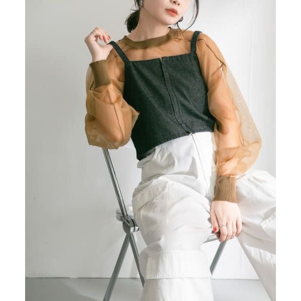 🐈 快來帶走我的二手衣 🇯🇵 🐈 日本正品 KBF IMOKO 聯名 牛仔背心外套組 黑色 二手日牌 古著-細節圖4