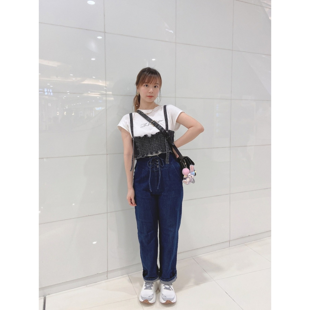 🐈 快來帶走我的二手衣 🇯🇵 🐈 日本正品 KBF IMOKO 聯名 牛仔背心外套組 黑色 二手日牌 古著-細節圖6