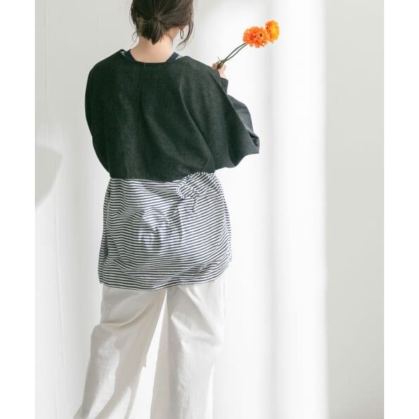 🐈 快來帶走我的二手衣 🇯🇵 🐈 日本正品 KBF IMOKO 聯名 牛仔背心外套組 黑色 二手日牌 古著-細節圖11