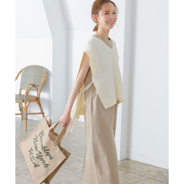 🐈 快來帶走我的二手衣 🇯🇵 🐈 日本正品 B:MING by BEAMS 背心拆賣 雙綁帶針織背心 米褐色 日-細節圖7