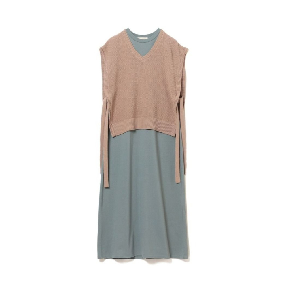 🐈 快來帶走我的二手衣 🇯🇵 🐈 日本正品 B:MING by BEAMS 背心拆賣 雙綁帶針織背心 米褐色 日-細節圖8