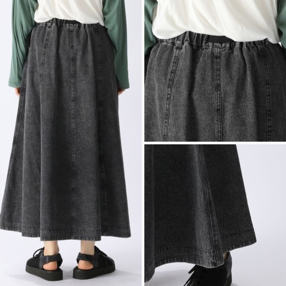 🐈 快來帶走我的二手衣 🇯🇵 🐈 日本正品 niko and... 附腰帶の撞色車線棉質工裝裙 白色 M號 日牌-細節圖7