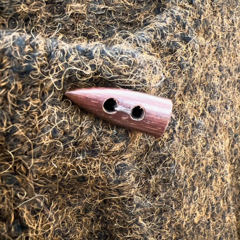 🐈 快來帶走我的二手衣 🇯🇵🐈 日雜感 韓國正品 正韓 norinori 日本選物店 混織毛茸茸牛角扣短外套-細節圖4